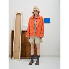 The DAISY Stitch Work Jacket Red_F241JK02