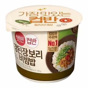 CJ제일제당 햇반 컵반 강된장보리비빔밥 280g 24개