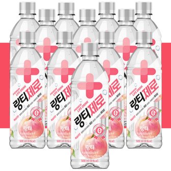  링티제로 복숭아맛 500ml 12개 제로 칼로리 비타민 건강 음료