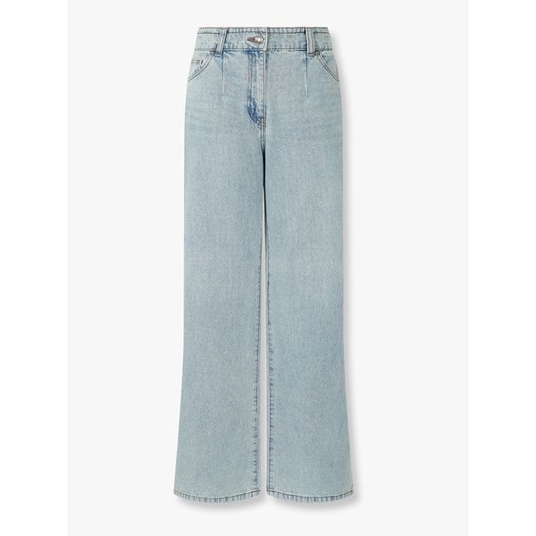 백 밴딩 워싱 스트레이트 데님 팬츠_블루 7215355803