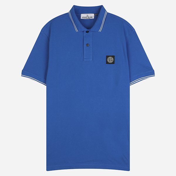 [시흥점] 6S 2200010 S0018 V0022 로고 패치 반팔 PK 셔츠 블루