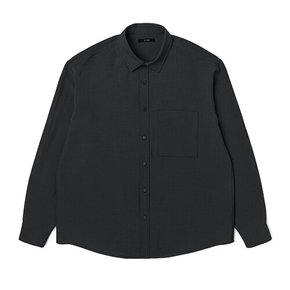 남성 린넨 라이크 긴팔 기본 셔츠 (BLACK) (HA4LS06-39)