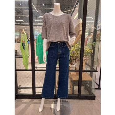 파프리카 NJ3KT806 린넨 부클 박시 반팔 니트