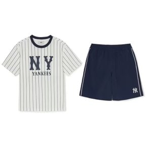[백화점 공식]  25SS 바시티 스트라이프 티셔츠 세트 (2color) 7AS1V0853