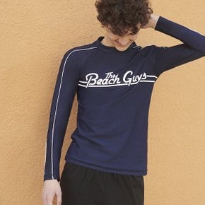 (SW-18387)THE BEACH GUYS RASHGUARD NAVY