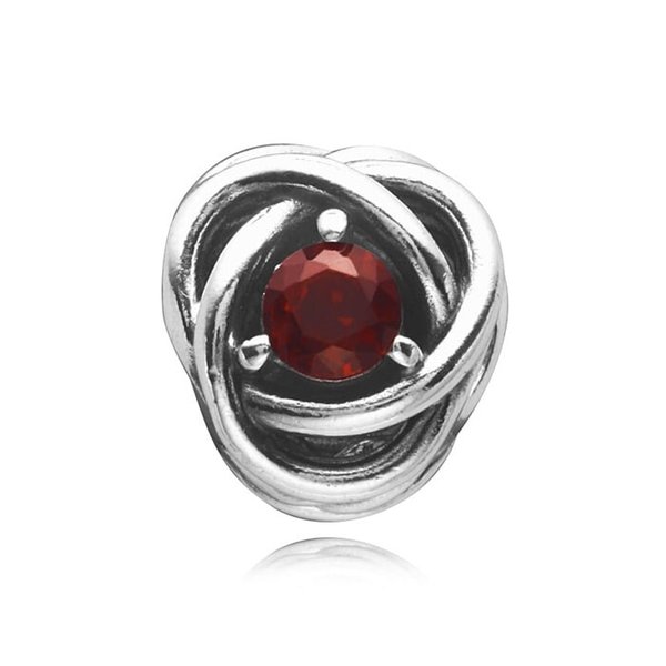 판도라 790065C06 레드 이터니티 서클 참 (1월 탄생석)