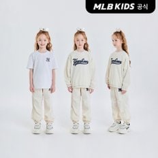 MLB키즈 (공식) 25SS 바시티 우븐 맨투맨 3세트 NY (D.Cream) 7AS2V2351-50CRD