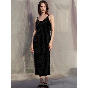 Hollywood Ornament Velvet Dress_Black