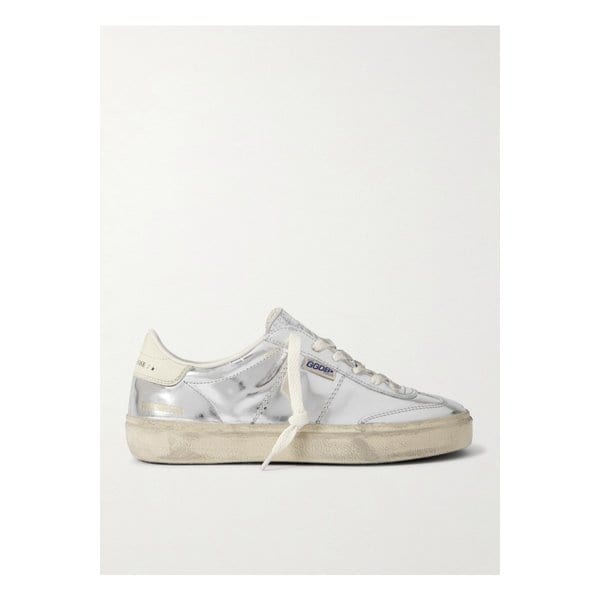 소울 스타 디스트레스 미러 가죽 스니커즈 실버 1647597353218621
