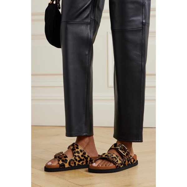 아리조나 레오파드 프린트 카프 헤어 샌들 46376663162988022