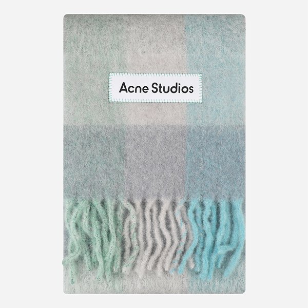 [시흥점] [아크네]5F CA0084 DQG 멀티 체크 머플러 터콰이즈 그레이 민트 그린