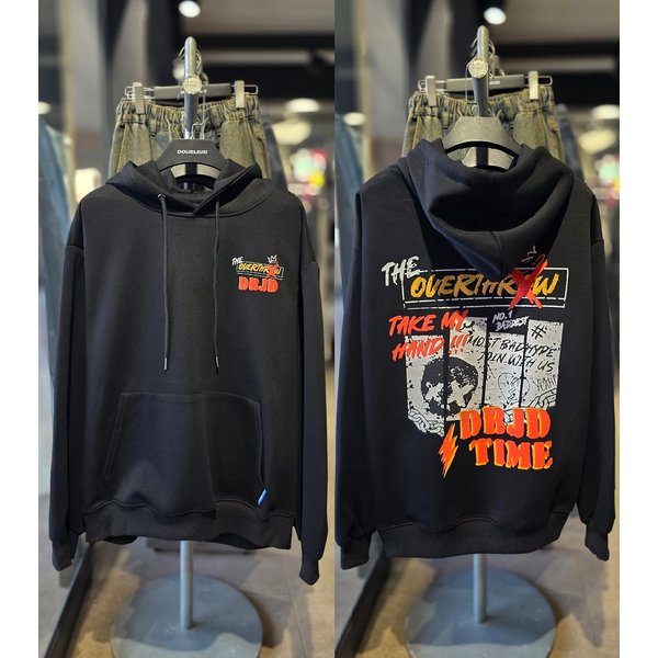 [시흥점] 남여공용 크랙 오버드로우 세미오버핏 후드(블랙)/JGZZ30915BK