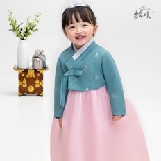 AW057 여비취은박 아동한복 여아한복