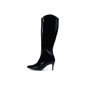 The Glossy Long Boots_Black