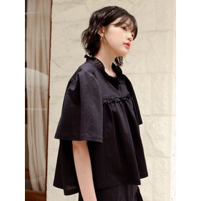 Magnolia Shirred Blouse, black