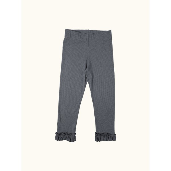 Ruffle Stripe Leggings_Chacoal