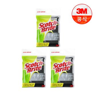 3M 탄냄비/눌은냄비용 철 스펀지 수세미 3개