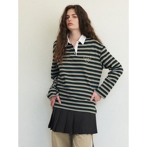 Love Stripe Collared T-Shirt, Green