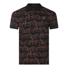2H01000YJ00C3O301 BLACKORANGE BLACK AND ORANGE COTTON CLASSIC POL