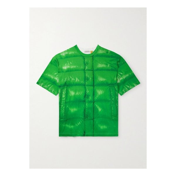 몽클레어 에이셉 라키 프린트 코튼 저지 티셔츠 그린 46376663162955579