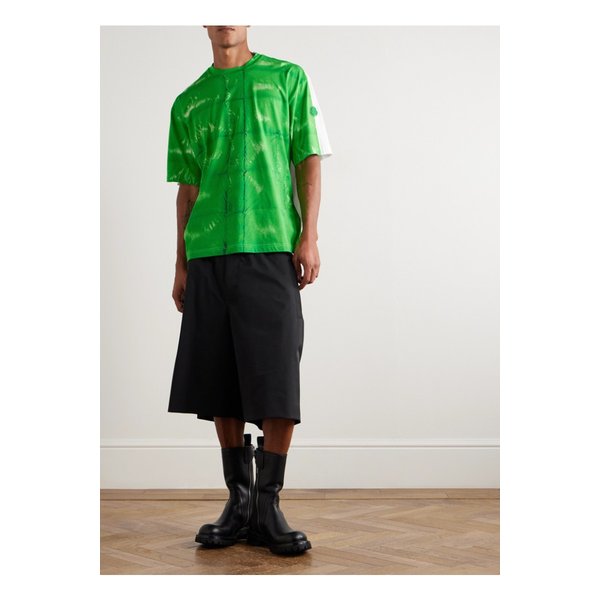 몽클레어 에이셉 라키 프린트 코튼 저지 티셔츠 그린 46376663162955579