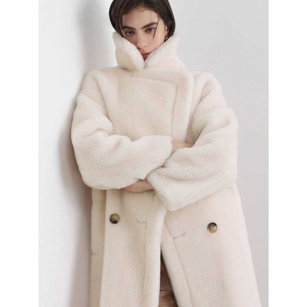 트엘 시어링 양모 무스탕 롱 코트_2colors