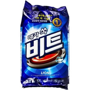 때가쏙비트 리필 3.2kg 라이온 세탁세제 찬물세제 (S11900780)