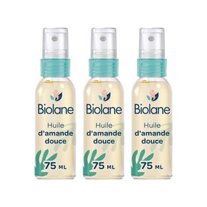 Biolane 비올란 베이비 스위트 아몬드 바디 오일 스프레이 75ml 3팩