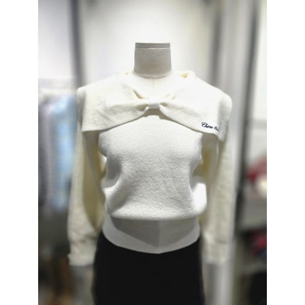 [여주점] 숄더 플랩 슬림 니트 ES1JK102