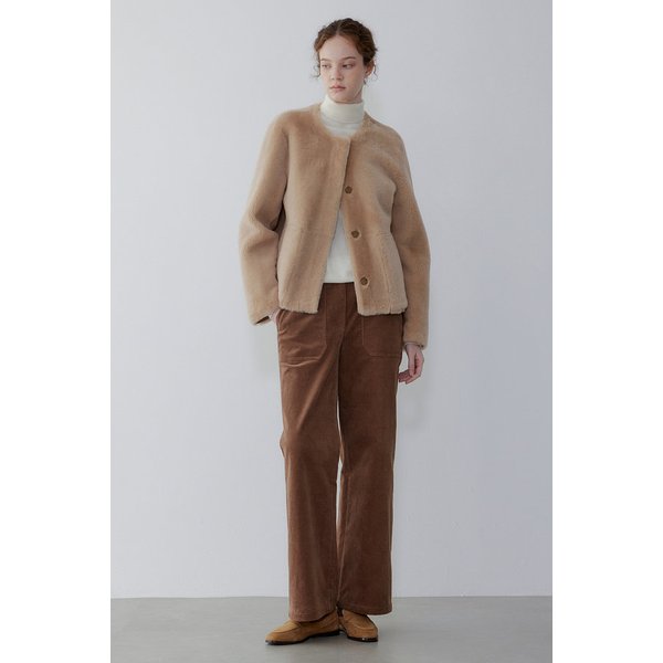 라운드넥 숏 무스탕 자켓 IA15474940103