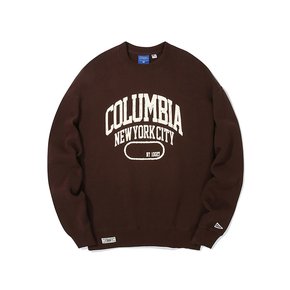 NY10027 PAINTING LOGO FLEECE SWEATSHIRTS 빈티지브라운