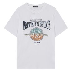 여성 BROOKLYN BRIDGE 아트웍 반팔 TS (B242TS700P)