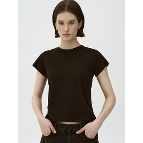 basic crop t-shirt_black