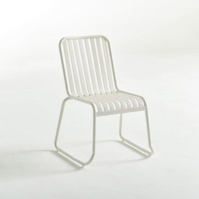 모던웨이브 슬림스틸 카페 야외테라스용 디자인 의자(2색) 피크닉 조경 베란다 가든