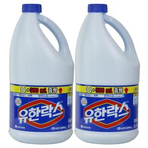 유한락스 레귤러(3L + 500ML) X 2개 살균 표백 소독