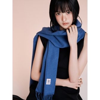 리끌로우 LAND 캐시미어 100% 머플러 블루