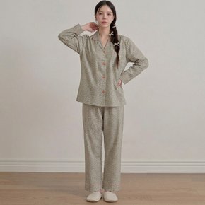 여성 국내산 레이온 30수 버들 카라 9부 잠옷 세트
