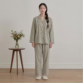 여성 국내산 레이온 30수 버들 카라 9부 잠옷 세트