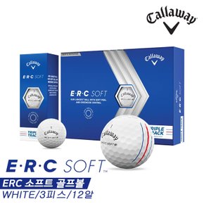 [캘러웨이정품]2023 캘러웨이 ERC 소프트 트리플 트랙 골프볼[화이트]