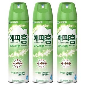 유한양행 해피홈 아카시아향 에어로솔 500ml 3개 고급