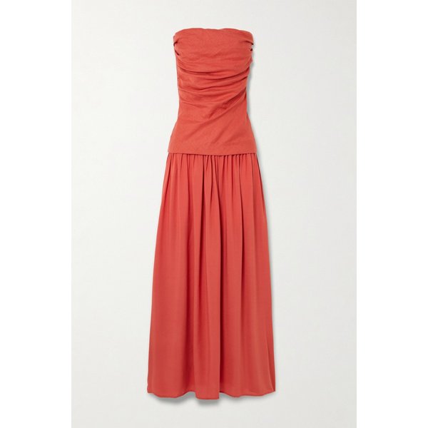 페이스풀 헤디 레이어드 개더드 리넨 크레이프 맥시 원피스 46376663162989088