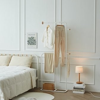 동서가구 무브 2단 높은 더블형 스탠드 이동식 옷걸이 행거 더블형 DF927259