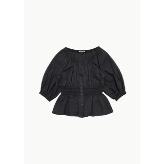 샵아모멘토 몰리고다드 24PF MOLLY GODDARD IRIS TOP IN CHARCOAL