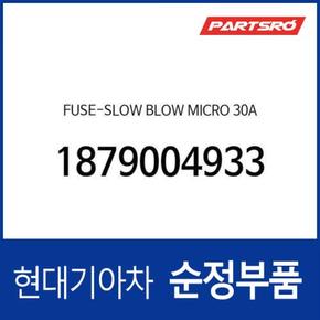 슬로우 블로우 마이크로 퓨즈 30A (1879004933) 그랜저IG, 벨로스터, 벨로스터N, 쏘나타LF, 아반떼, 에쿠스, 제네시스, I30, EQ900, G80, G90, 싼타페, 코나, 투싼, 팰리세이드, 그랜져 하이브리드, 넥쏘, 쏘나타LF 하이브리드, 아이오닉 전기차,