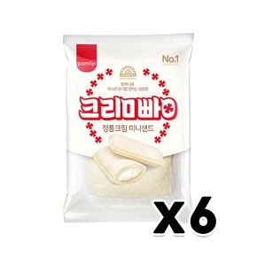 삼립 정통크림 미니샌드 베이커리빵 80g x 6개