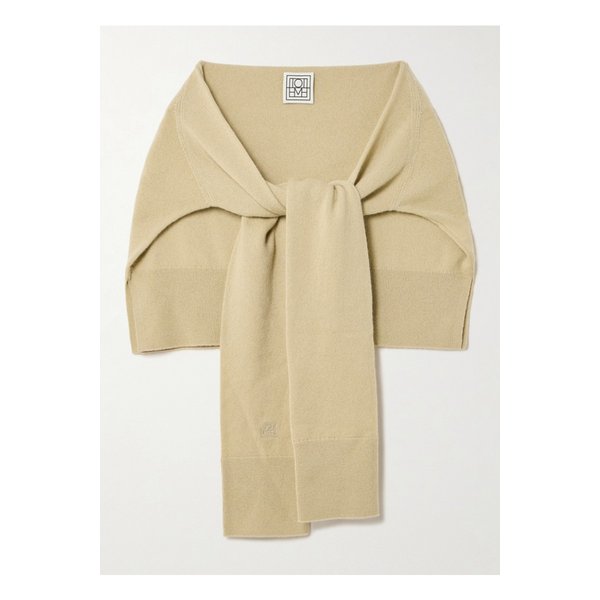 슬리브 자수 캐시미어 스카프 베이지 46376663162874168