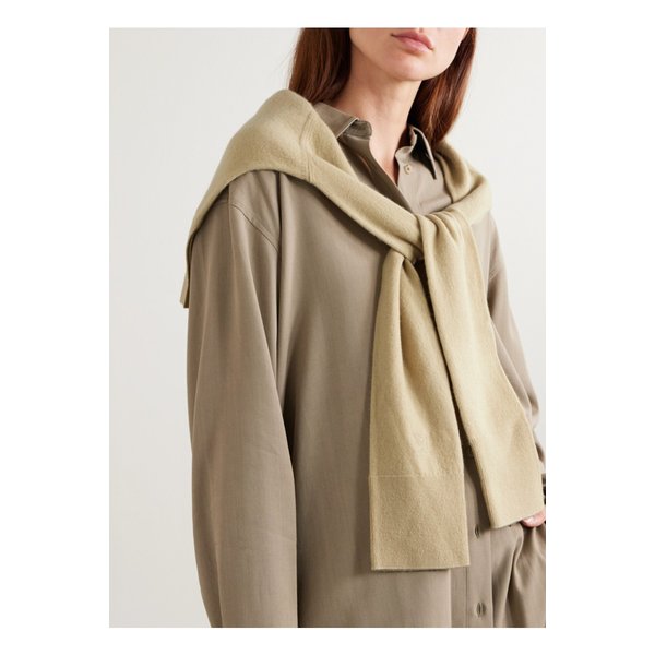 슬리브 자수 캐시미어 스카프 베이지 46376663162874168