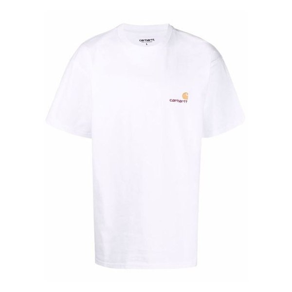 26SS 칼하트 WIP 숏슬리브 아메리칸 스크립트 티셔츠 I029956 02XX WHITE DOM