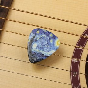 3P 고흐 별이 빛나는 밤 기타 피크 우쿨렐레 클래식 일렉 통 기타 피크 용품 악세사리