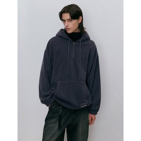 Fleece classic half zip-up hoodie (gray)